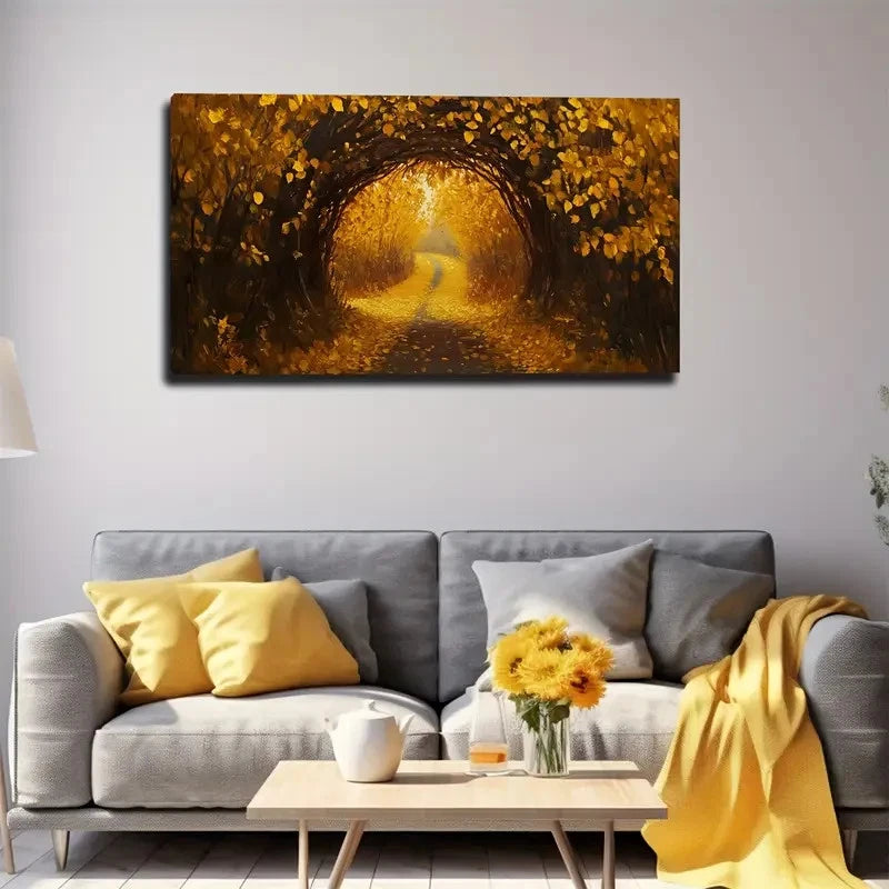 Extremely Romantic Road Wall Art Canvas Office Home Room Framed 120x60cm