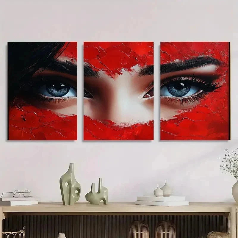 3pcs Abstract Beautiful Girl Décor Perfect Wall Art Set Canvas Framed 50x70cm - High Quality Print 100% Australian Made Wall Canvas Ready to Hang - Bella Home Decor