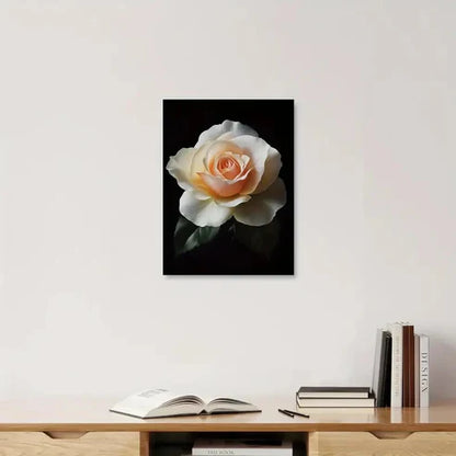 Beautiful Carnation Colorful white Rose Painting 60x90cm Metal Print Ready to Hang