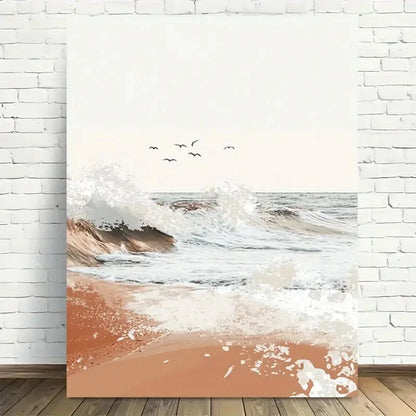 Beautiful Modern Vintage Design Abstract Painting 40x60cm Metal Print Ready to Hang - Bella Home Decor