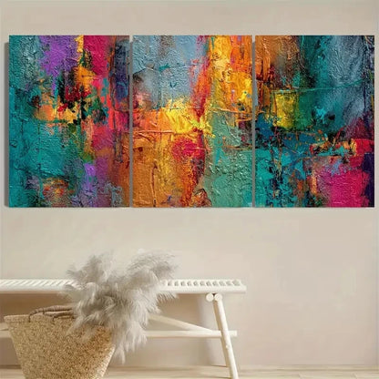 3pcs Modern Vivid Unique Housewarming Gift Art Wall Art Set Canvas Framed 40x60cm - High Quality Print 100% Australian Made Wall Canvas Ready to Hang