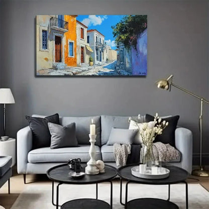 Modern Bohemian European Street Wall Art Canvas Office Home Room Framed 120x60cm