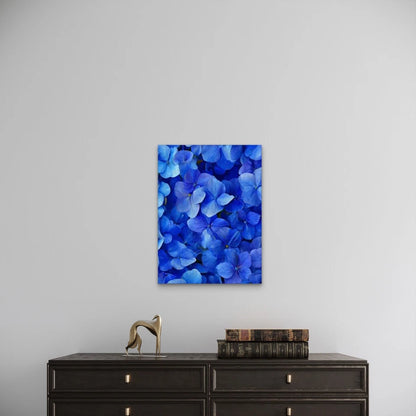 Blue Hydrangea Flower Metal Print Ready to Hang