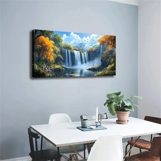 Minimalist Nature Scene Water Wall Art Canvas Office Home Room Framed 120x60cm