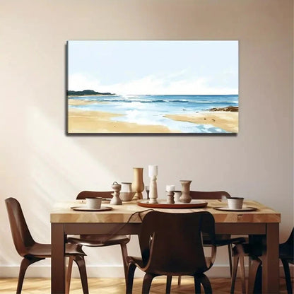 Beach Sea Leisure Perfect Wall Art Canvas Office Home Room Framed 120x60cm