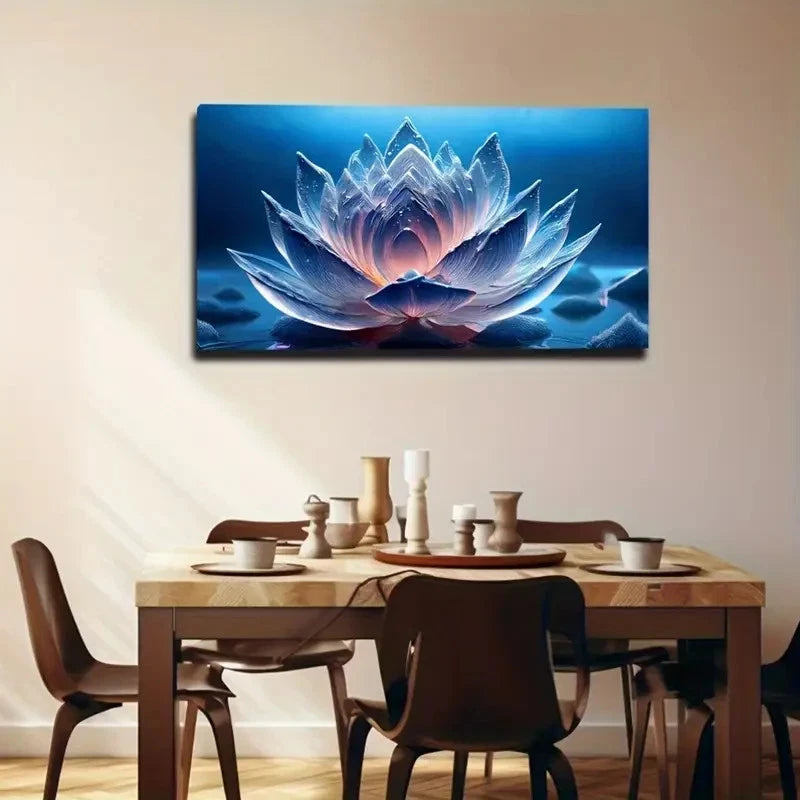 Vibrant Pink & Blue Wall Art Canvas Office Home Room Framed 120x60cm