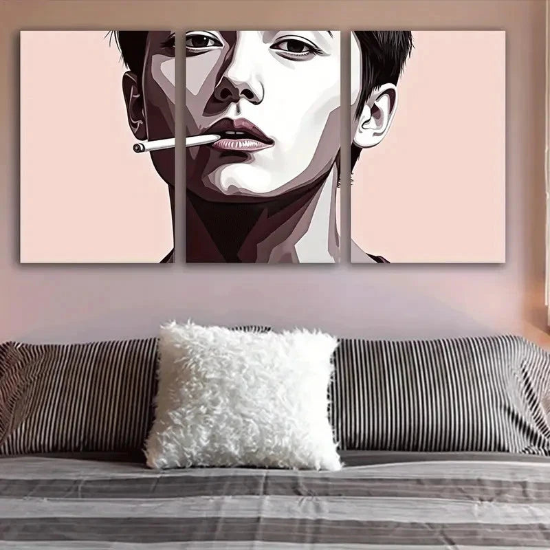 3pcs Picture Of Man Wall Art Set Canvas Framed 60x90cm - High Quality Print 100% Australian Made Wall Canvas Ready to Hang