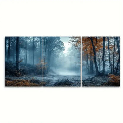 3pcs Woodland Mysterious Nature se  Wall Art Set Canvas Framed 50x70cm - High Quality Print 100% Australian Made Wall Canvas Ready to Hang - Bella Home Decor