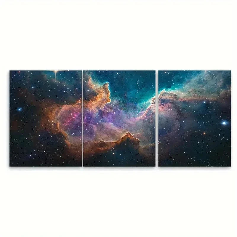 3pcs Carina Nebula Decor RO   Wall Art Set Canvas Framed 40x60cm - High Quality Print 100% Australian Made Wall Canvas Ready to Hang - Bella Home Decor