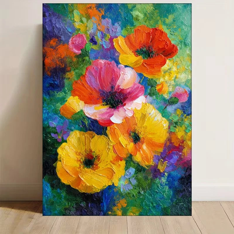 Abstract Floral 60x90cm Metal Print Ready to Hang