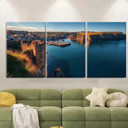 3pcs Whitehaven Travel Print Australia Wall Art Set Canvas Framed 60x90cm - High Quality Print 100% Australian Made Wall Canvas Ready to Hang