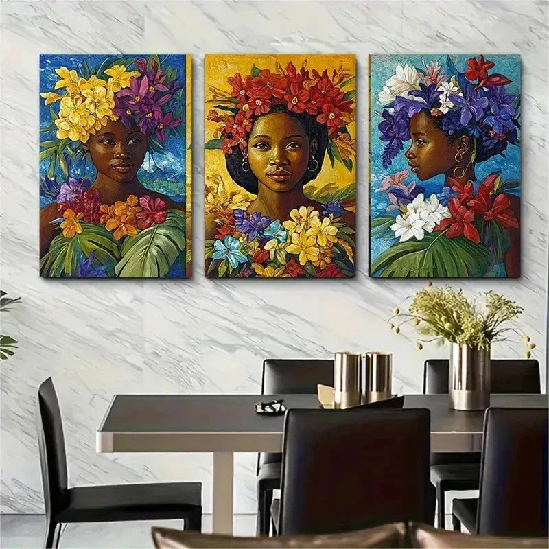 3pcs Caribbean Travel Tropical Decor Perfect Wall Art Set Canvas Framed 50x70cm - High Quality Print 100% Australian Made Wall Canvas Ready to Hang - Bella Home Decor