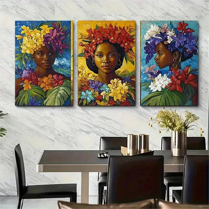 3pcs Caribbean Travel Tropical Decor Perfect Wall Art Set Canvas Framed 50x70cm - High Quality Print 100% Australian Made Wall Canvas Ready to Hang - Bella Home Decor