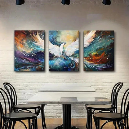 3pcs Abstract Phoenix Mythical Motion Perfect Wall Art Canvas Unframed - High Quality Print 100% Australian Made Wall Canvas - Bella Home Decor