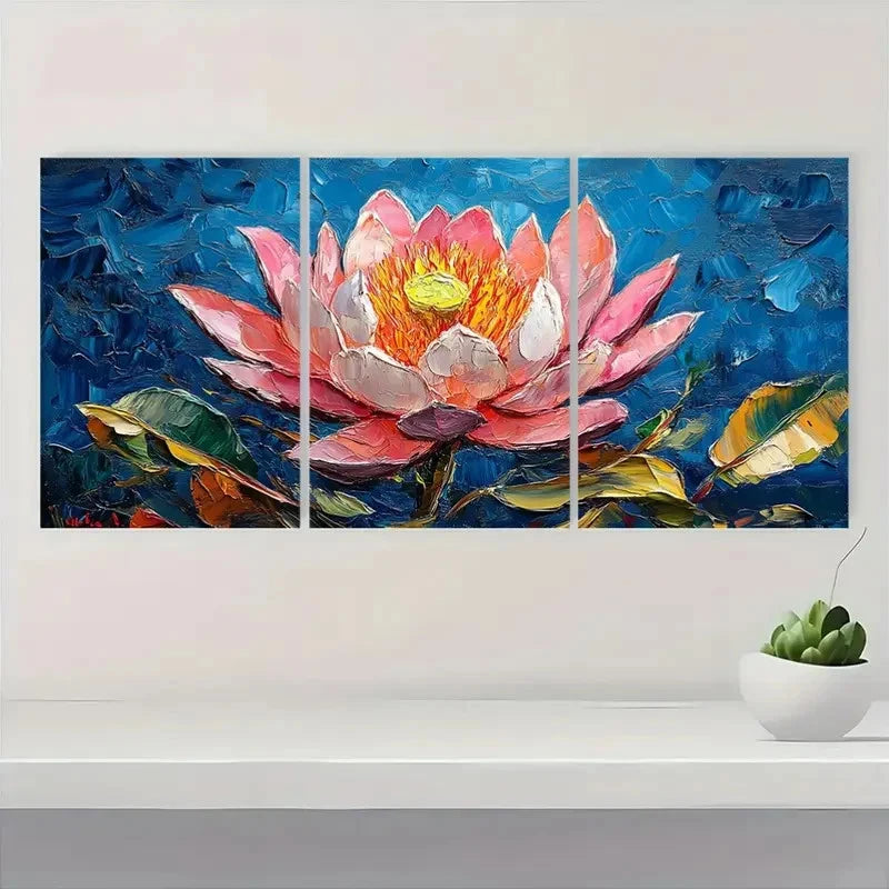 3pcs Flowers South Africa Original Art  RT  Wall Art Set Canvas Framed 40x60cm - High Quality Print 100% Australian Made Wall Canvas Ready to Hang - Bella Home Decor