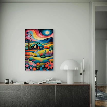 Colorful Countryside Landscape Metal Print Ready to Hang
