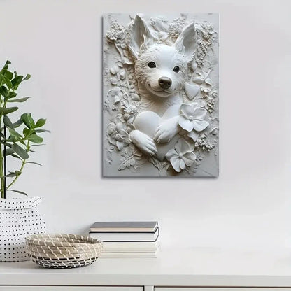 Puppy Love Theme Titled 'Choose Kindness Painting 40x60cm Metal Print Ready to Hang - Bella Home Decor