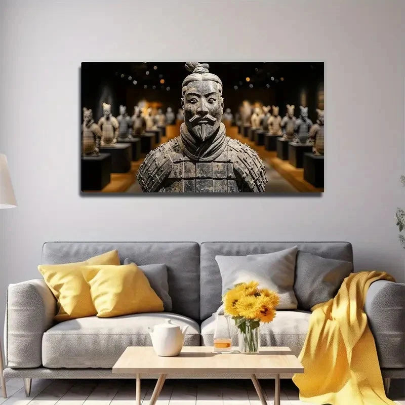 Exquisite Portrait Terracotta Wall Art Canvas Office Home Room Framed 120x60cm