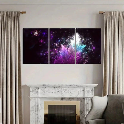 3pcs Fantasy Colorful Leaves Abstract Aesthetic Wall Art Set Canvas Framed 60x90cm - High Quality Print 100% Australian Made Wall Canvas Ready to Hang - Bella Home Decor
