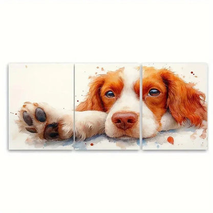 3pcs Adorable Spaniel Charming Dog FI     Wall Art Set Canvas Framed 40x60cm - High Quality Print 100% Australian Made Wall Canvas Ready to Hang - Bella Home Decor