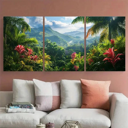 3pcs Botanical Decor North American Perfect Wall Art Set Canvas Framed 60x90cm - High Quality Print 100% Australian Made Wall Canvas Ready to Hang - Bella Home Decor