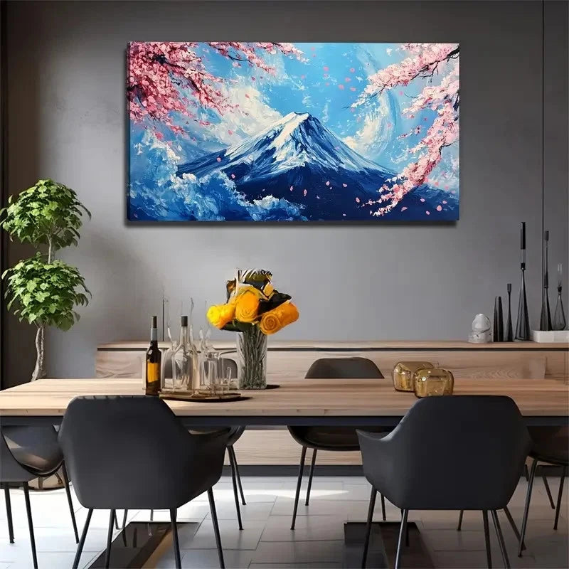 Serene Beauty Mount Fuji Wall Art Canvas Office Home Room Framed 120x60cm