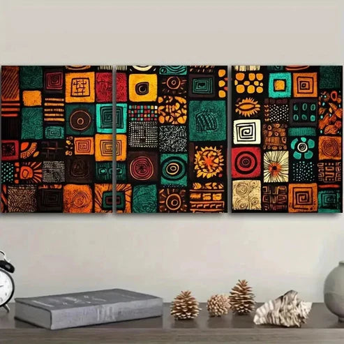3pcs Geometric & Abstract Design Pattern Wall Art Canvas Unframed - High Quality Print 100% Australian Made Wall Canvas