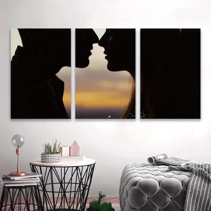 3pcs Featuring Man and Woman, Sunset Design  Wall Art Set Canvas Framed 40x60cm - High Quality Print 100% Australian Made Wall Canvas Ready to Hang