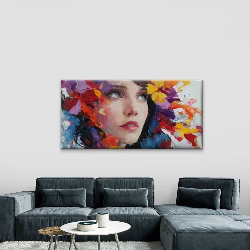 Abstract Splatter Vibrant ColorsWall Art Canvas Office Home Room Framed 120x60cm - Bella Home Decor