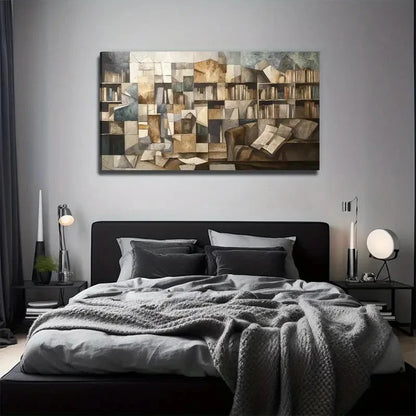 Large Modern Minimalist Wall Art Canvas Office Home Room Framed 120x60cm