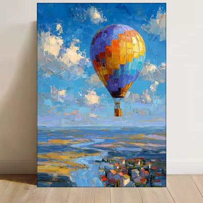 Hot Air Balloon Art Decoration   60x90cm Metal Print Ready to Hang