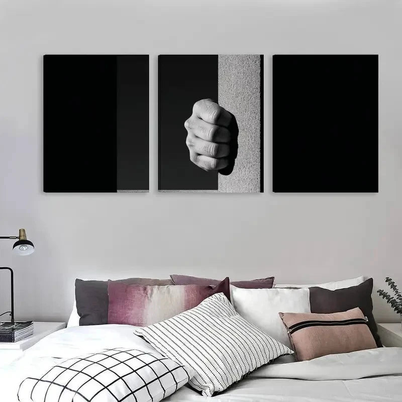3pcs The Strong Grip Of Desperation Holds     Wall Art Set  Canvas Framed 50x70cm - High Quality Print 100% Australian Made Wall Canvas Ready to Hang
