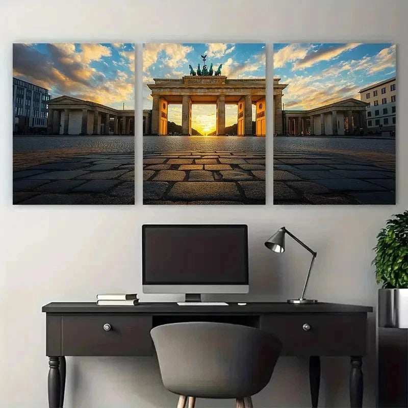 3pcs Vibrant German Landmark Decor Perfect Wall Art Set Canvas Framed 60x90cm - High Quality Print 100% Australian Made Wall Canvas Ready to Hang (Copy)