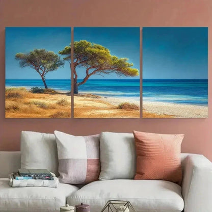 3pcs Landscape Nature Seaside Beach Perfect Wall Art Set Canvas Framed 40x60cm - High Quality Print 100% Australian Made Wall Canvas Ready to Hang