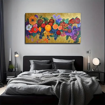 Flowers Fruits Suitable Wall Art Canvas Office Home Room Framed 120x60cm
