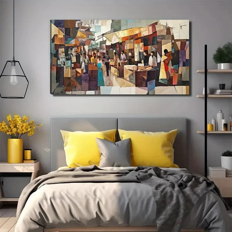 Abstract Commercial Perfect Wall Art Canvas Office Home Room Framed 120x60cm