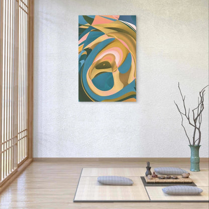 Swirl Abstract Geometric Modern Colourful Art 40x60cm Metal Print Ready to Hang