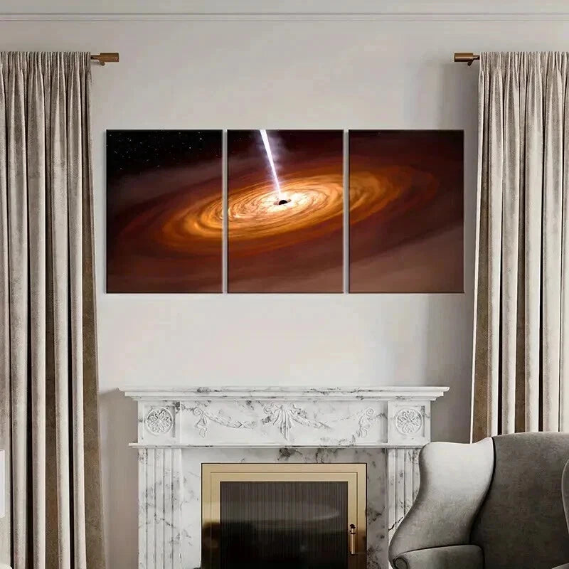 3pcs Vibrant Nebula & Galaxy Cosmic Space Wall Art Set Canvas Framed 50x70cm - High Quality Print 100% Australian Made Wall Canvas Ready to Hang - Bella Home Decor