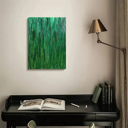 Thatch Grass Meadow Colorful Painting 40x60cm Metal Print Ready to Hang - Bella Home Decor