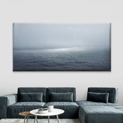 Sea View Painting Art Style Wall Art Canvas Office Home Room Framed 120x60cm