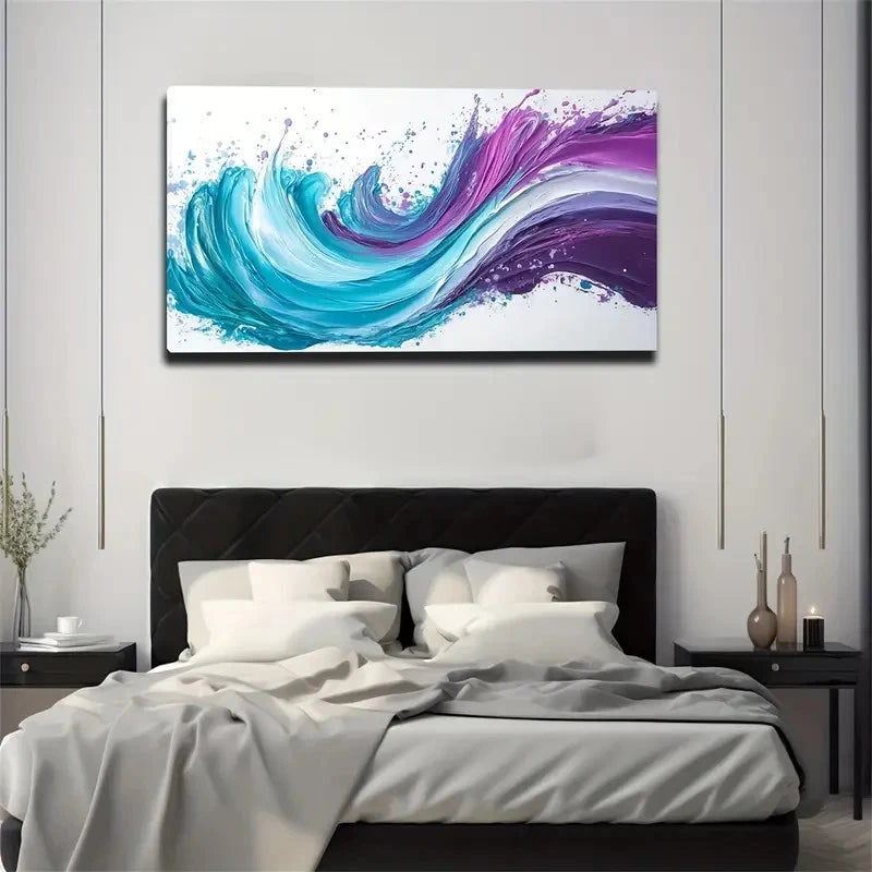 Colors Freely Flowing Like Wall Art Canvas Office Home Room Framed 120x60cm