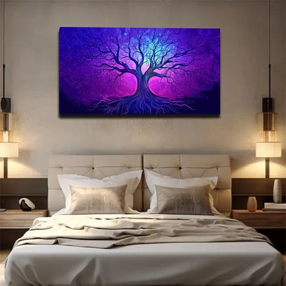 Dead Wood Under Purple Sky Wall Art Canvas Office Home Room Framed 120x60cm