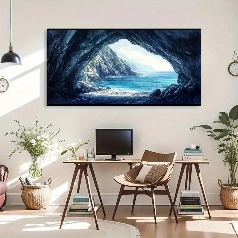 Vibrant Underwater Scene Ocean Wall Art Canvas Office Home Room Framed 120x60cm - Bella Home Decor