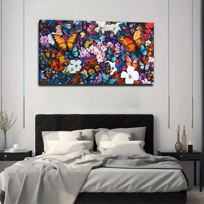 Variable Butterfly Decorative Wall Art Canvas Office Home Room Framed 120x60cm