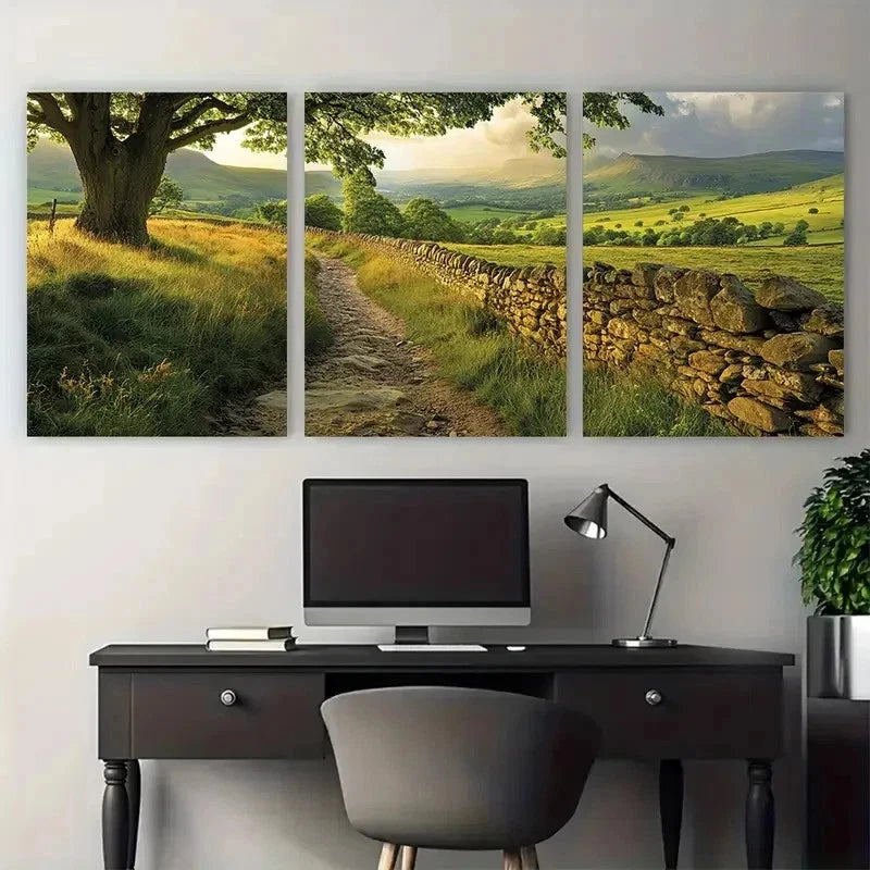 3pcs National Park Decor Scenic Country Perfect Wall Art Set Canvas Framed 50x70cm - High Quality Print 100% Australian Made Wall Canvas Ready to Hang