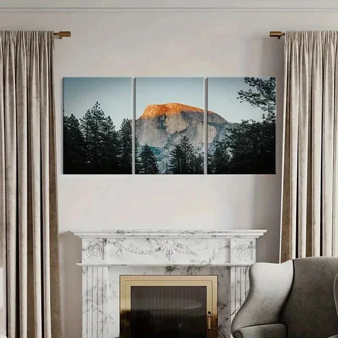 3pcs Natural Spectacular Mountain Trees Wall Art Canvas Unframed - High Quality Print 100% Australian Made Wall Canvas