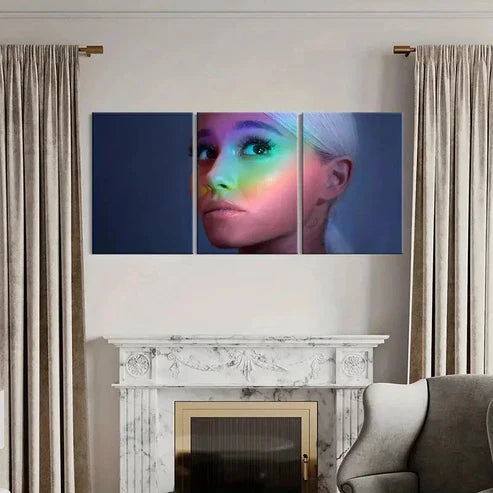 3pcs Famous Singer Ariana Grande Wall Art Canvas Unframed - High Quality Print 100% Australian Made Wall Canvas