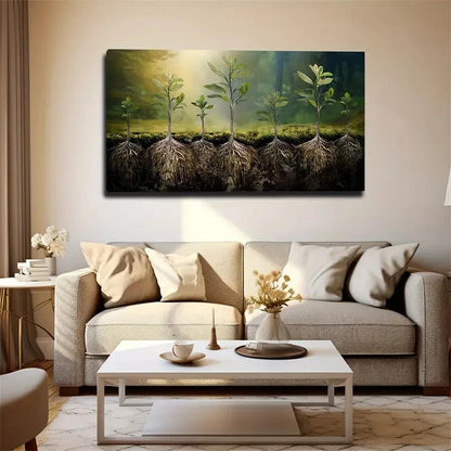 Life In Wheat Idea Wall Art Canvas Office Home Room Framed 120x60cm