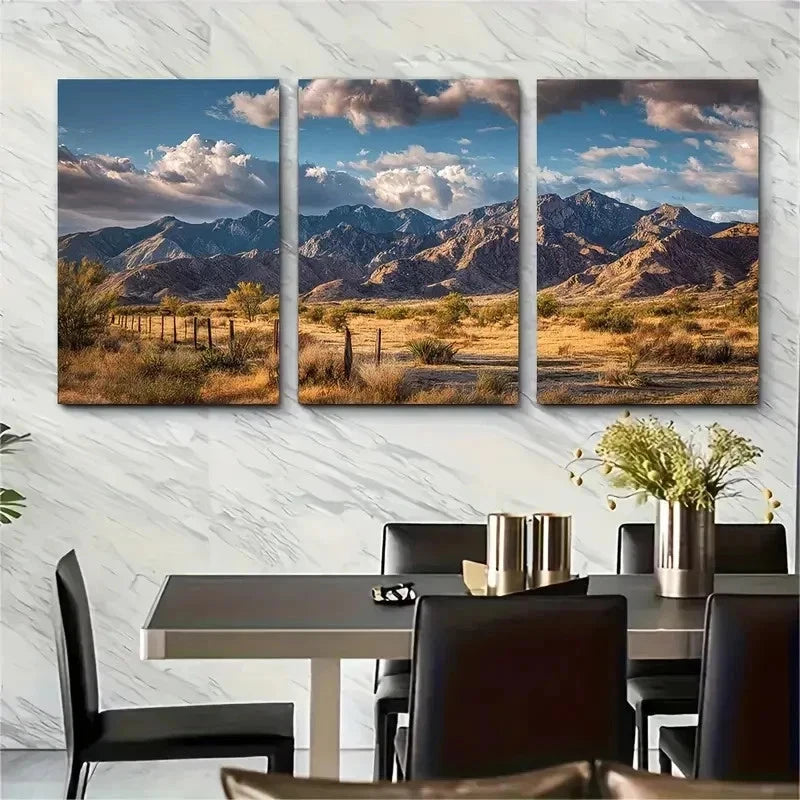 3pcs Nevada Posters USA Prints South Perfect Wall Art Set Canvas Framed 50x70cm - High Quality Print 100% Australian Made Wall Canvas Ready to Hang