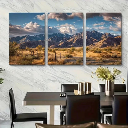 3pcs Nevada Posters USA Prints South Perfect Wall Art Set Canvas Framed 50x70cm - High Quality Print 100% Australian Made Wall Canvas Ready to Hang